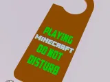 Playing Minecraft Door Hanger-1
