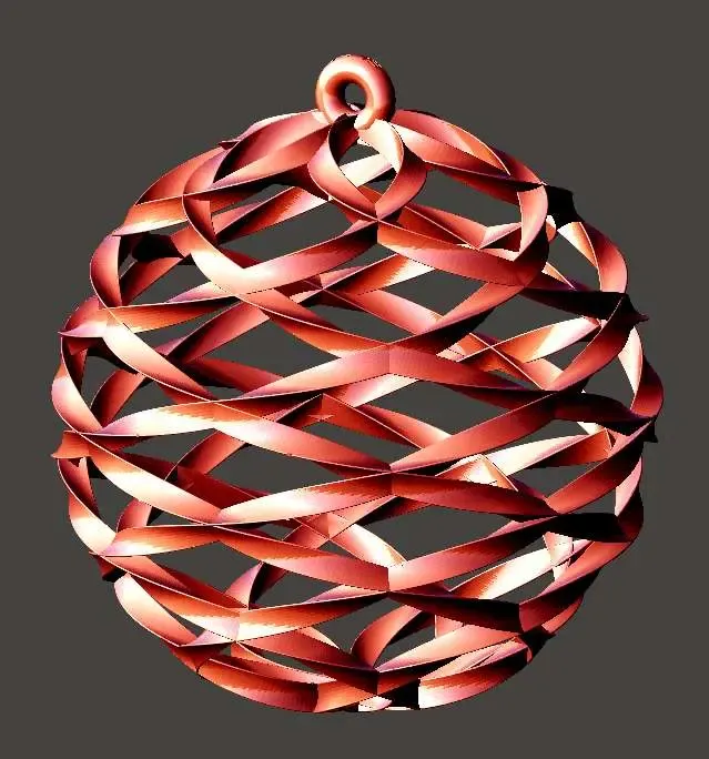 Kerstbal met veel gleuven
