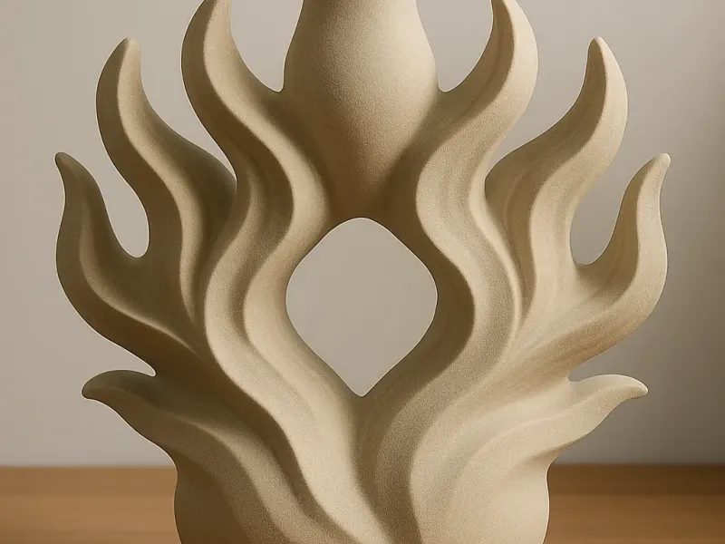 Jarrón decorativo de llama