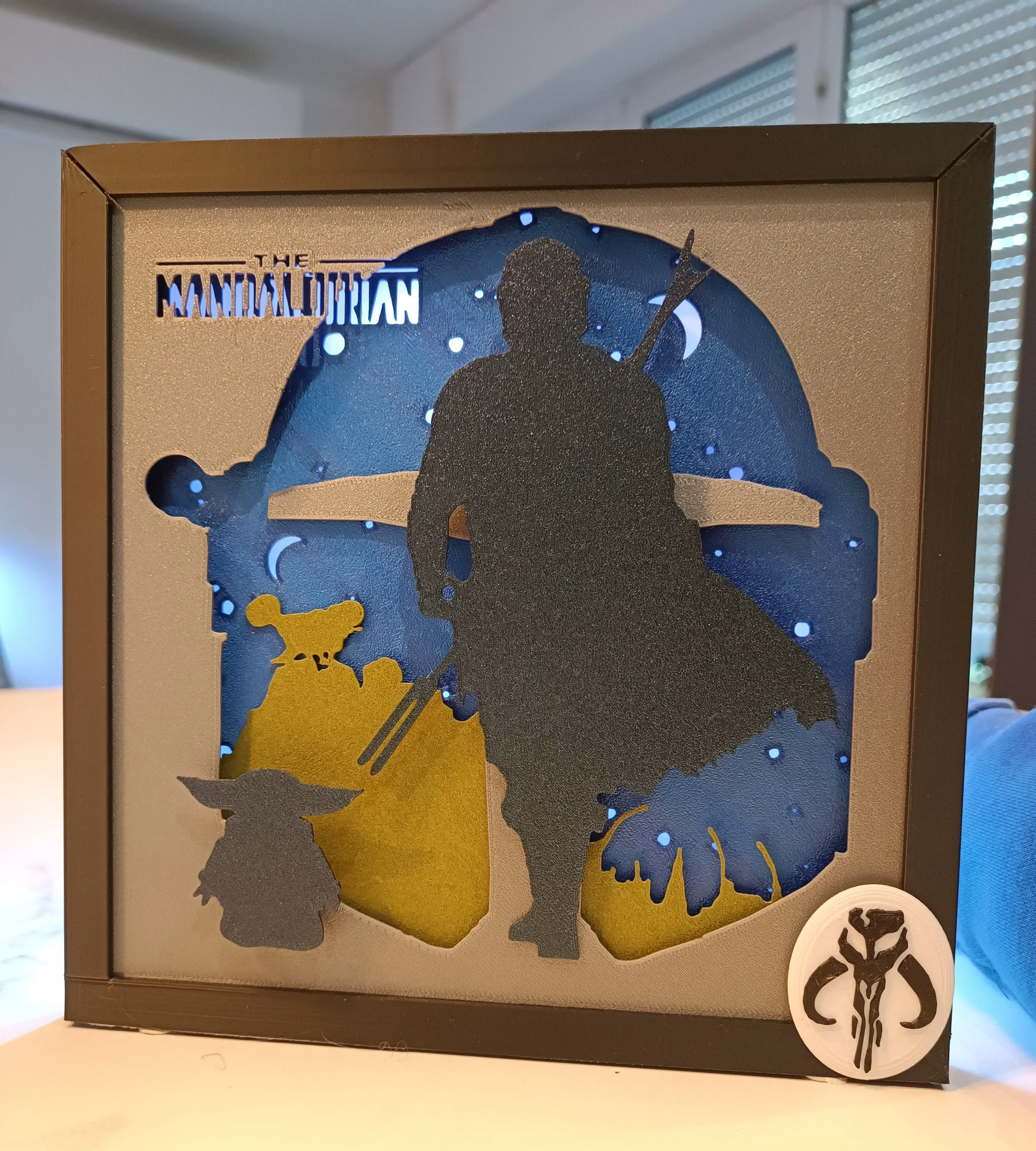 THIS IS THE WAY SHADOW BOX MANDALORIAN | 3D модели скачать | Creality Cloud