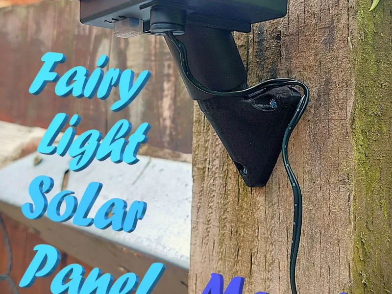 Solar Panel Mount for Fairy Lights