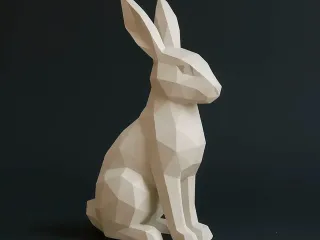 Lowpoly Modern Bunny