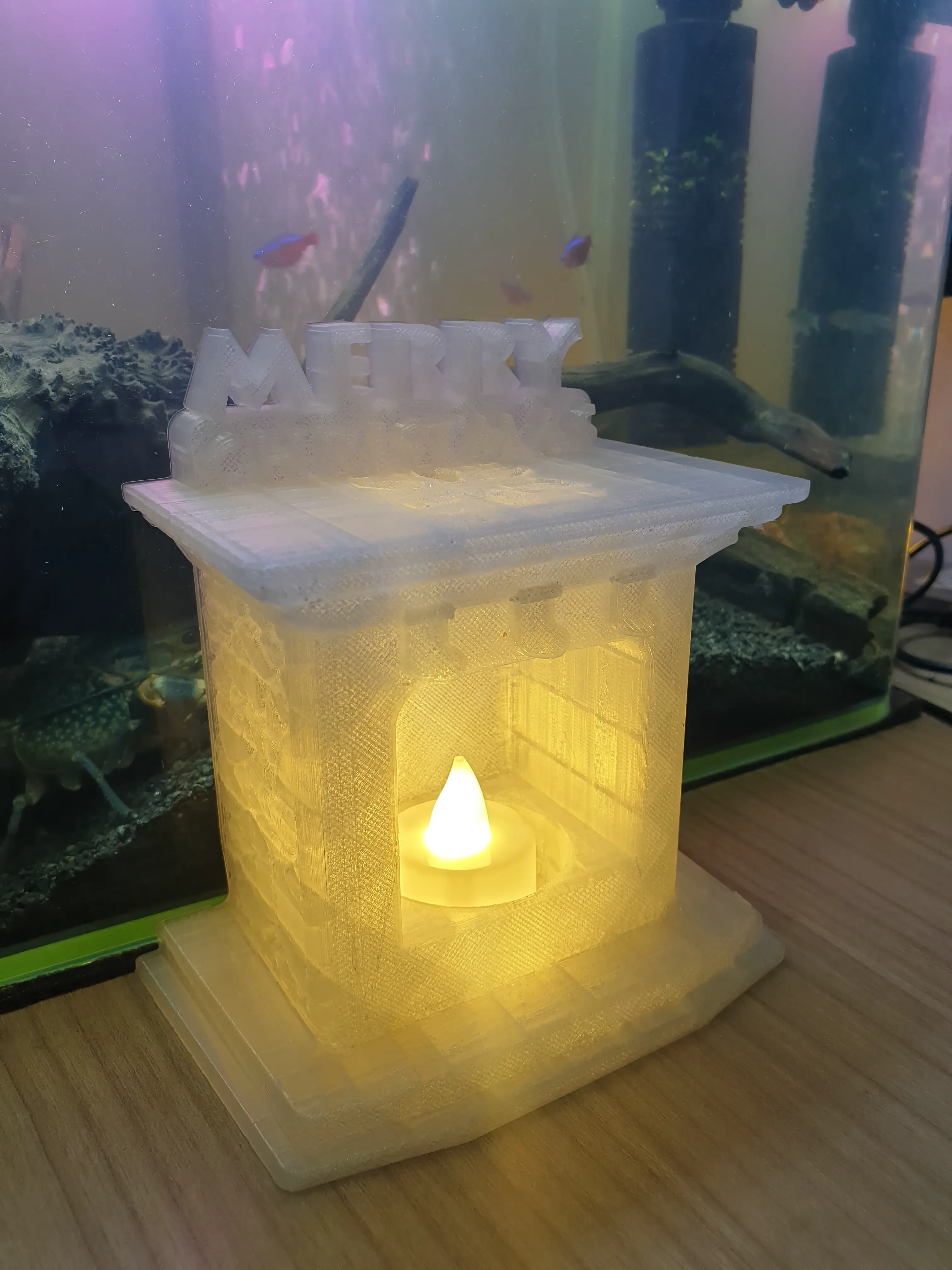 Christmas LED Candle Fireplace