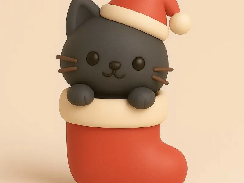 Christmas Cat – Santa Hat