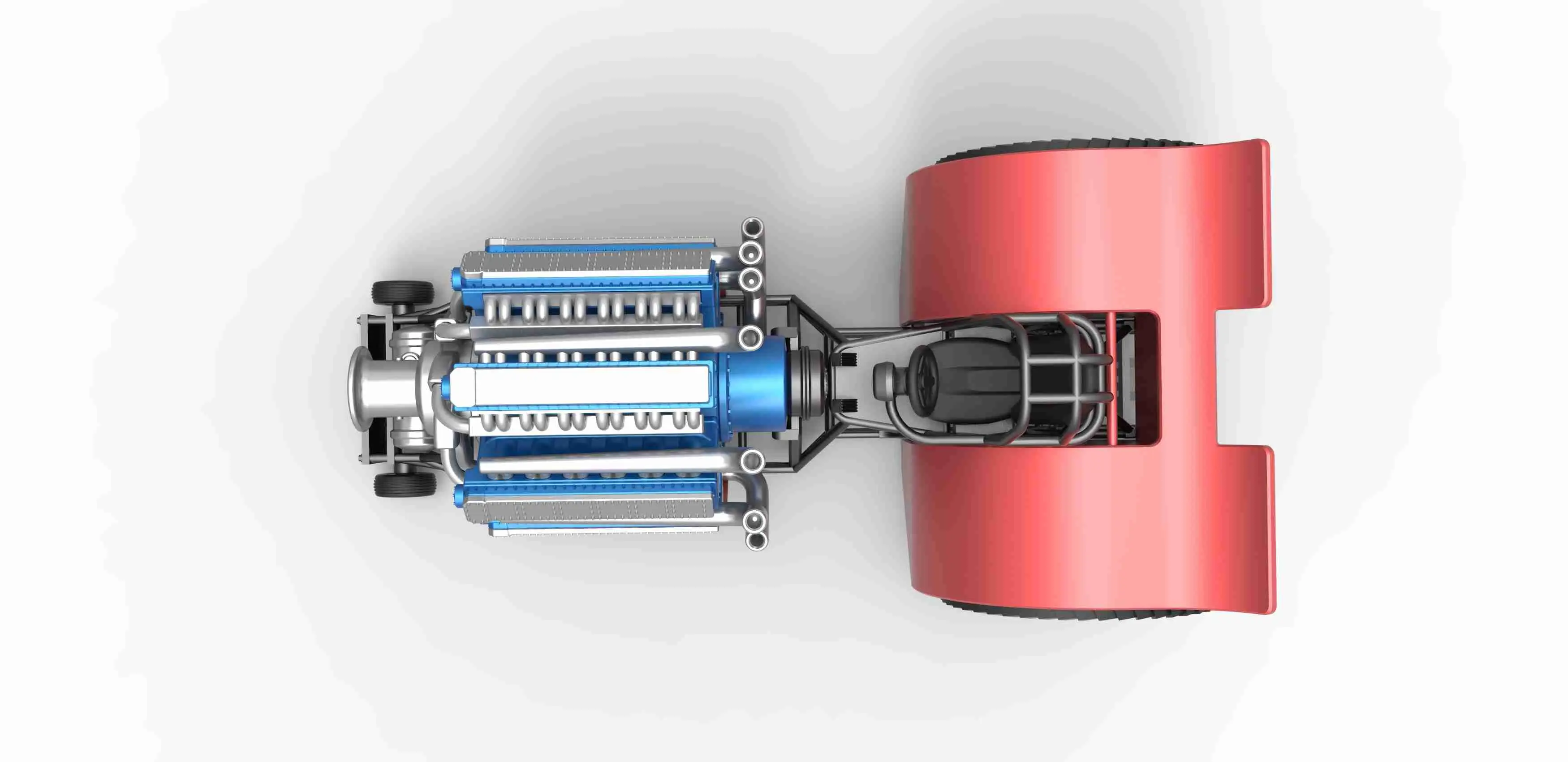 Pulling tractor with 42 cylinder Radial engine Scale 1;25