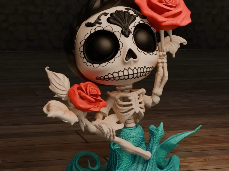 Santa Muerte con rose