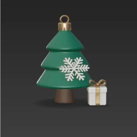 Christmas Tree Ornament Decorative New Year Tree Figure