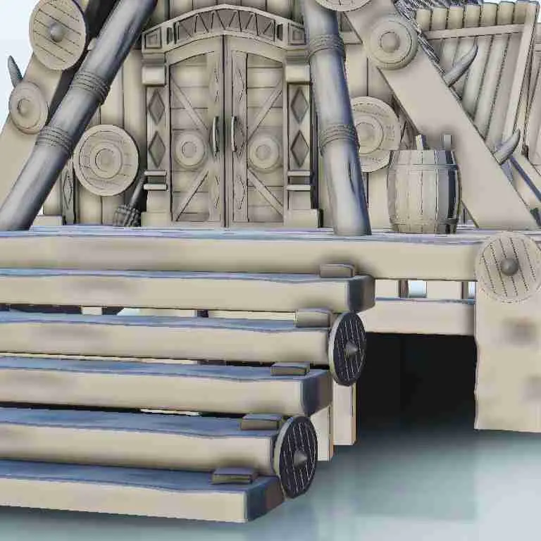 Viking huis 27 - decor middeleeuwse miniaturen warhammer