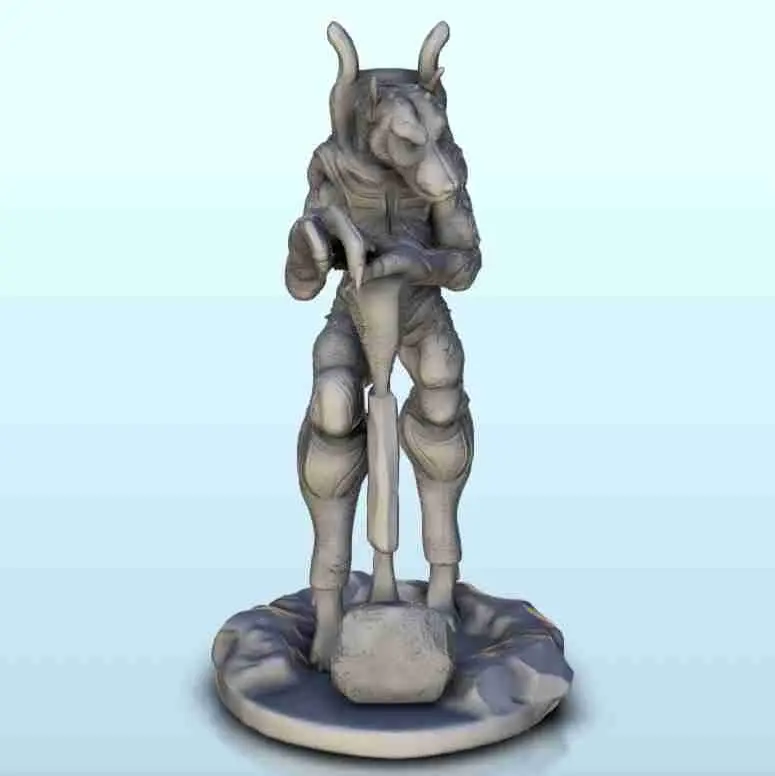 Războinic extraterestru cu cap de câine 9 - miniaturi sci-fi science fi