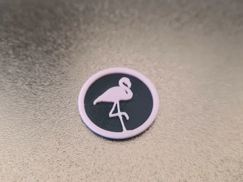 Flamingo shopping cart coin/chip (Einkaufswagen)
