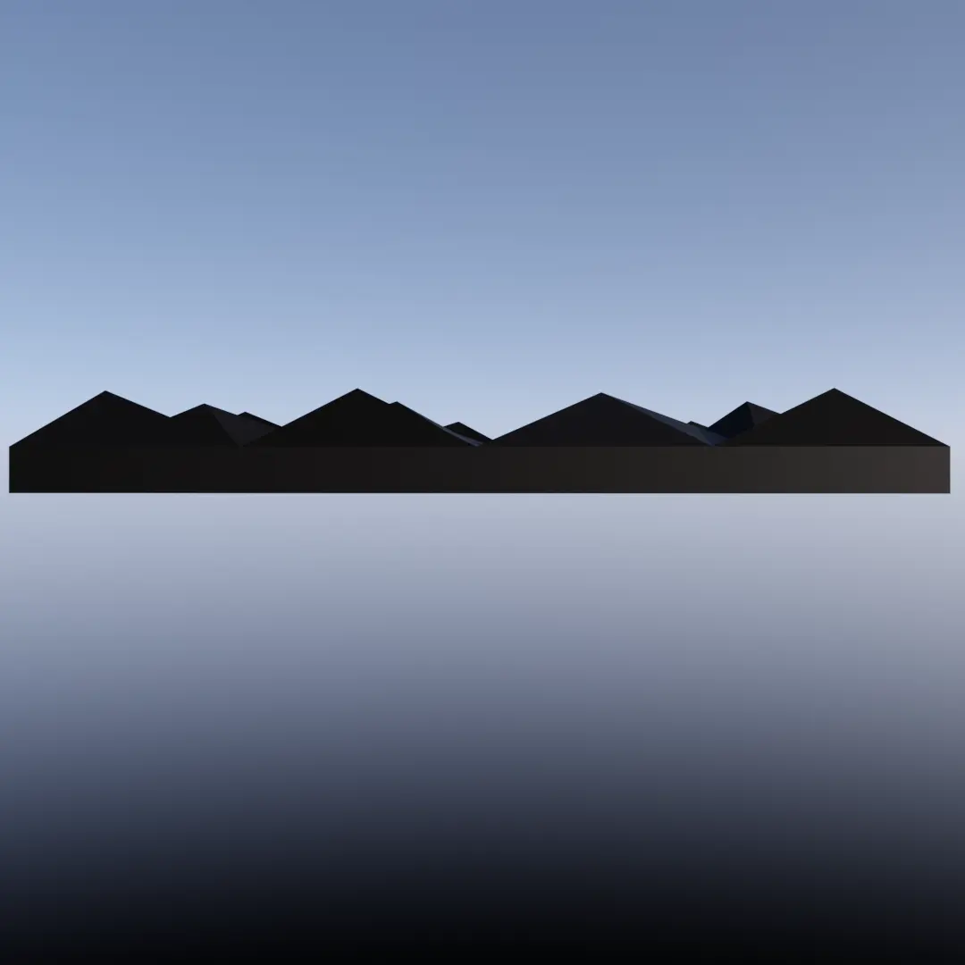 3D wall panel lowpoly triangles