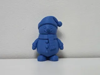 Simple Smiling Snowman with Hat and Scarf Christmas Figurine