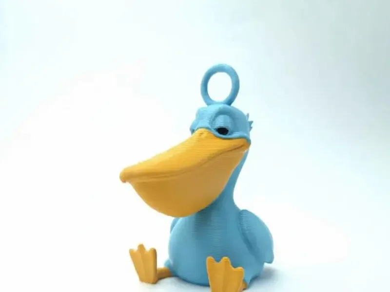 🐦 俏皮鹈鹕钥匙扣 – 可爱小鸟3D打印模型