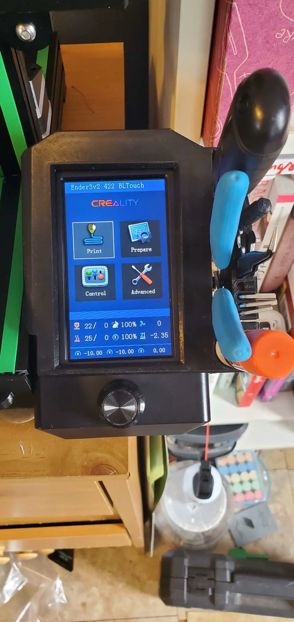 Portautensili a slitta per Ender 3 v2