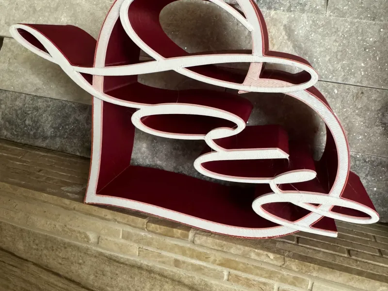 Heart in red with white outline - Valentines Contest