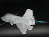 J-10 Fighter Jet, Simulating Afterburner Flame with a Lighter-2