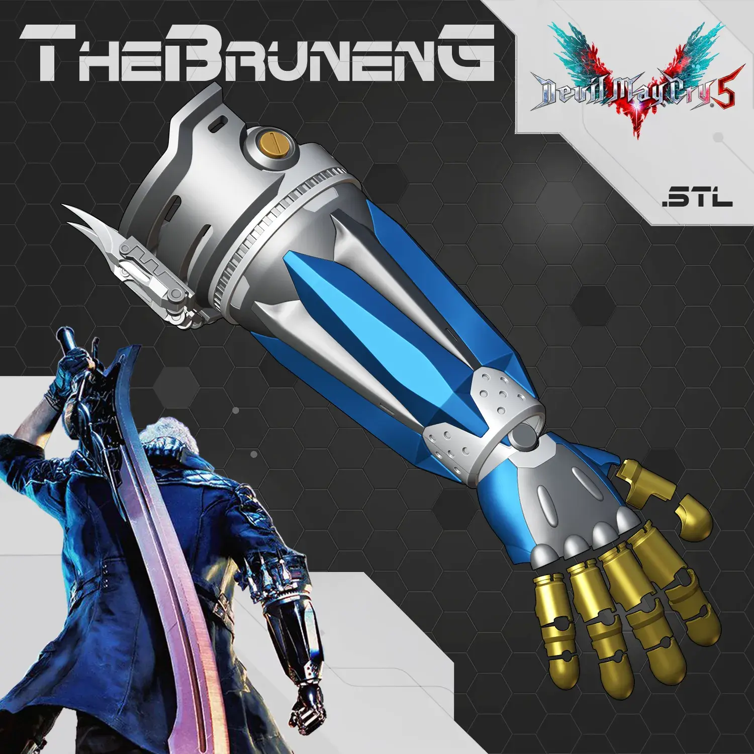 DMC5 Devil May Cry 5 Nero Devil Breaker Overture arm cosplay