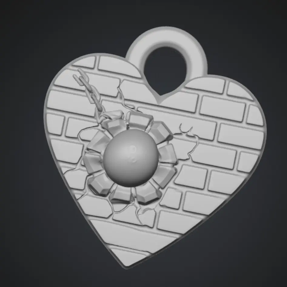 wreaking Heart key chain 