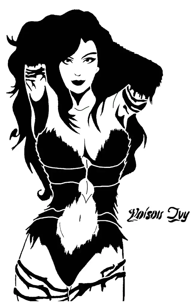 Stencil Poison Ivy 3