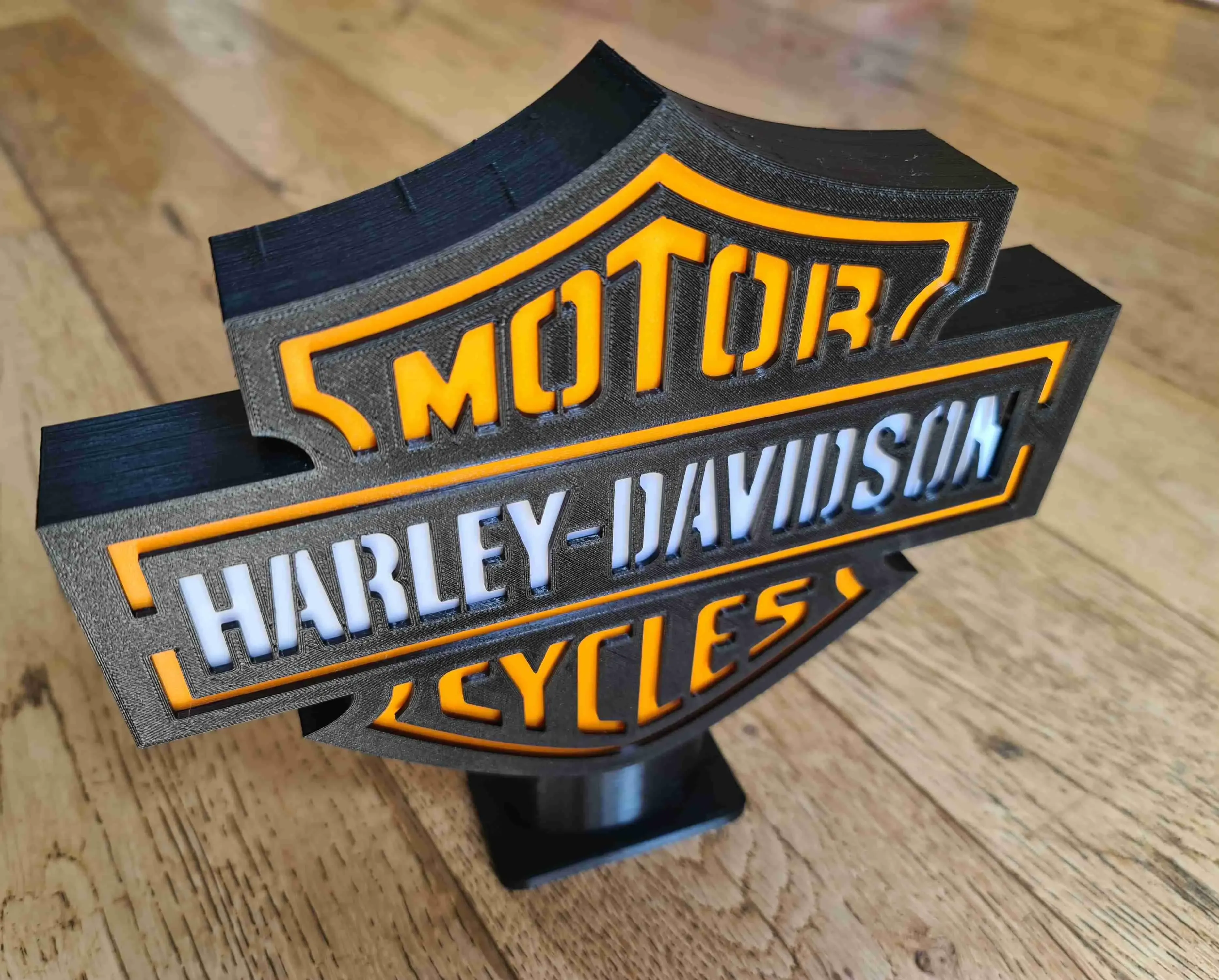 Harley Davidson Motorcycles Lightbox Wall Mounted Desk Stand