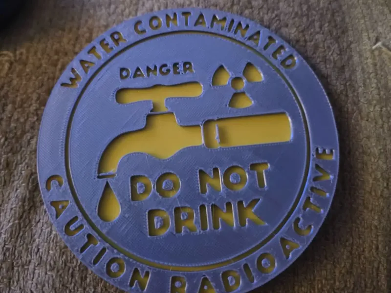 Contaminated water sign