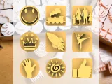 Ceramic Clay Stamp Set – Objects 2 (9 Stamps, 20 mm)-0