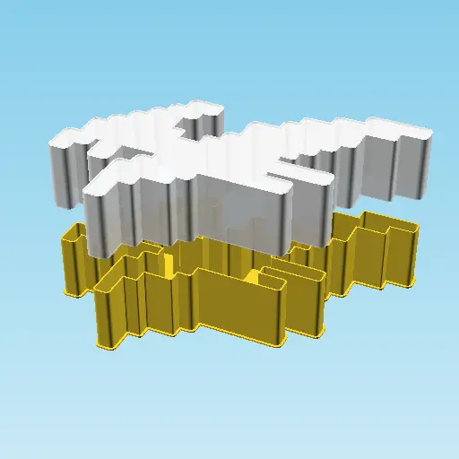 Dinosaur Icon 003D, nestable box (v2)