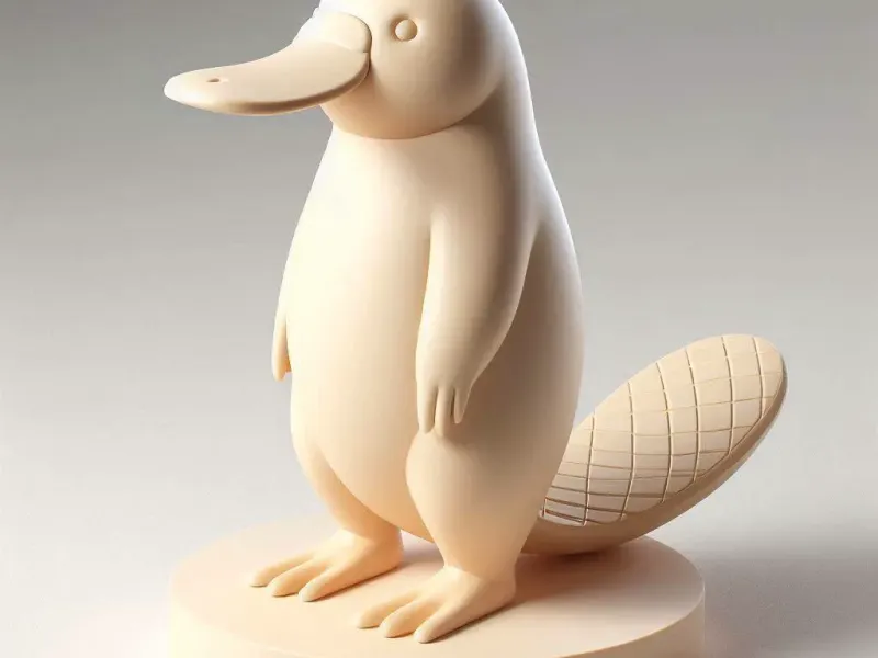 3911  Minimalist Platypus Full Body 3D Model  STL