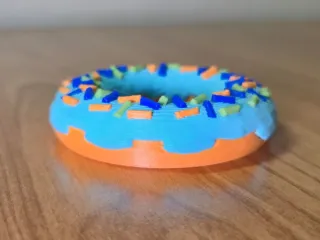 Donut fridge magnet