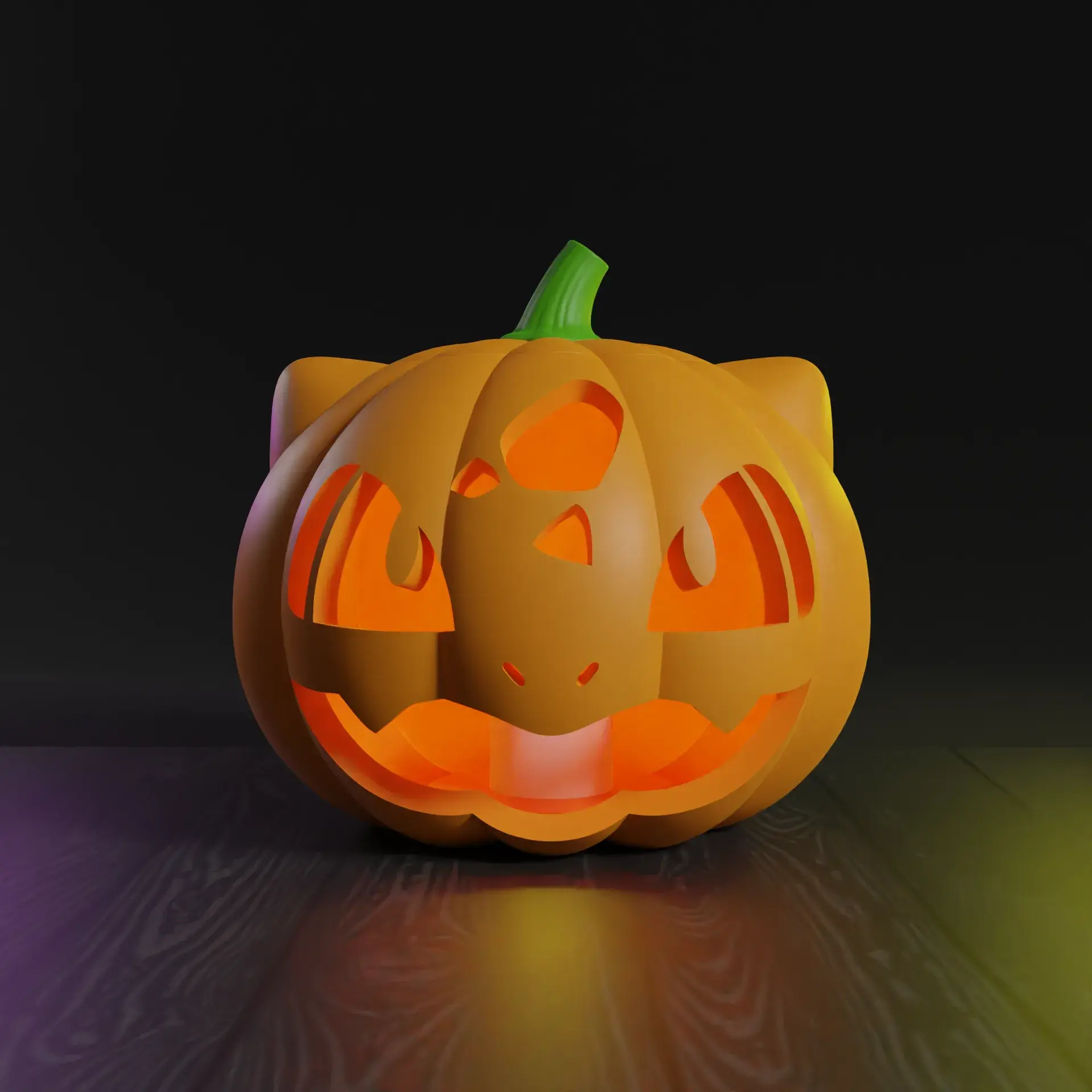 Halloween Pumpkin Bulbasaur - STL & 3mf Multicolor