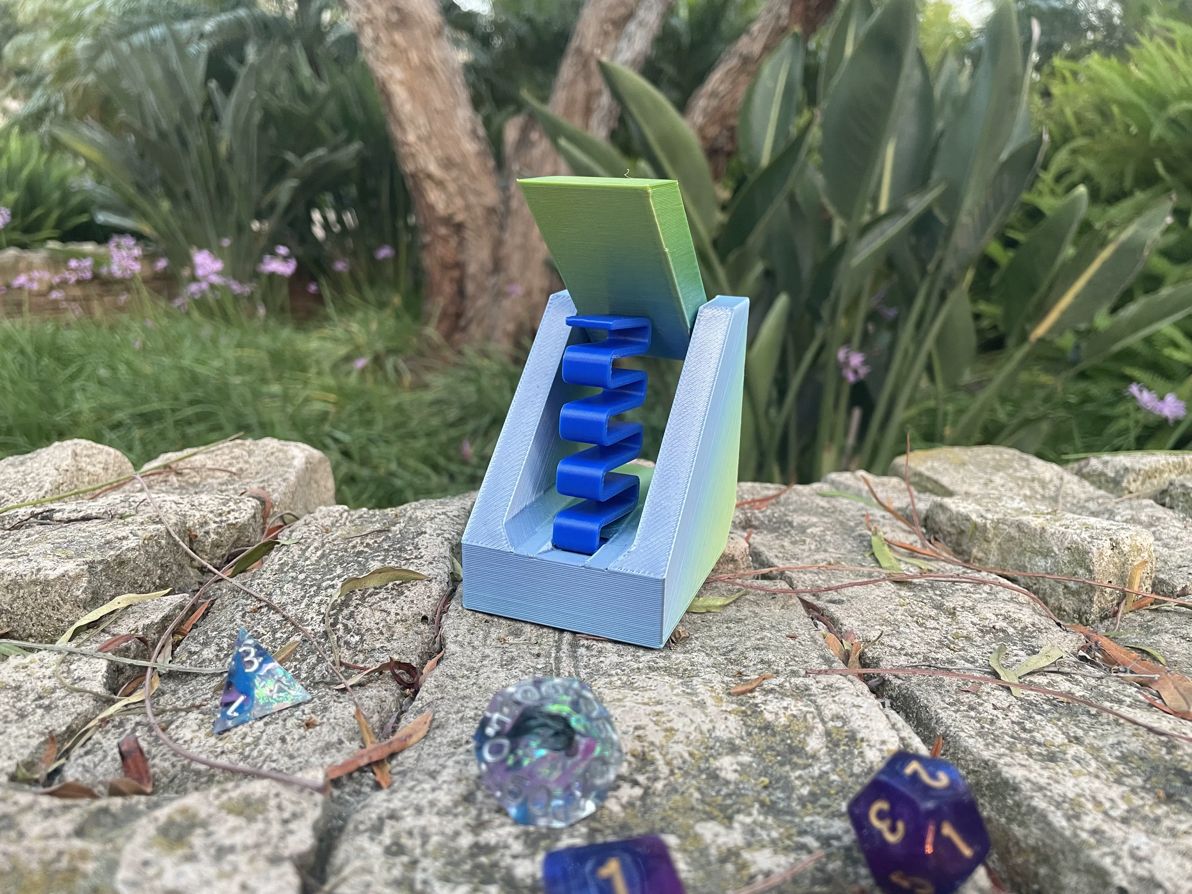 Dice Catapult Toy - Print In Place with Functional Spring