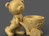 bear planter urn candy container candle holder-1
