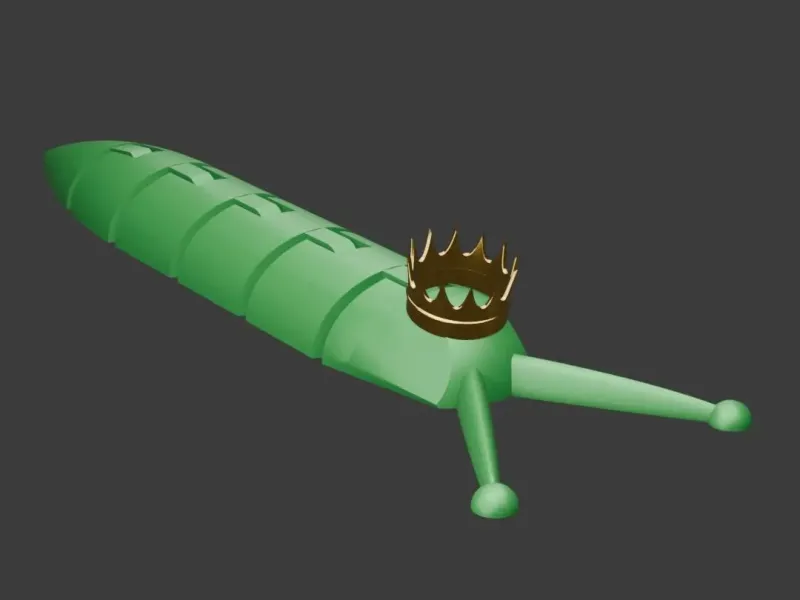 Articulated slug with crown
