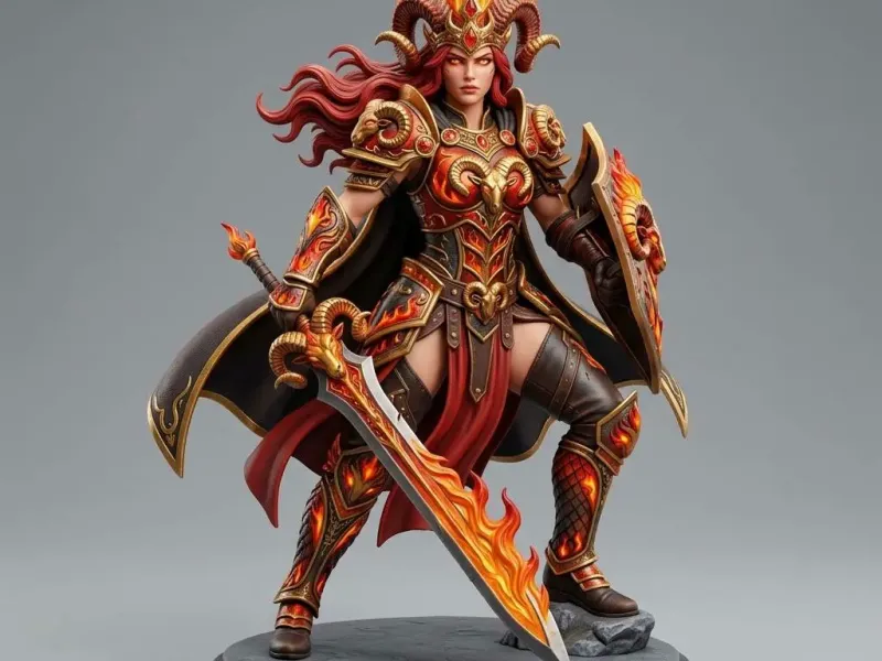 Zodiac Inspired 3D Collectibles Aries Female Character