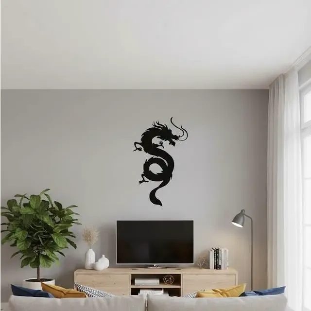 Shen long Dragón Silhouette - Wall Art Decor