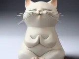 Meditating Cat Cute-3