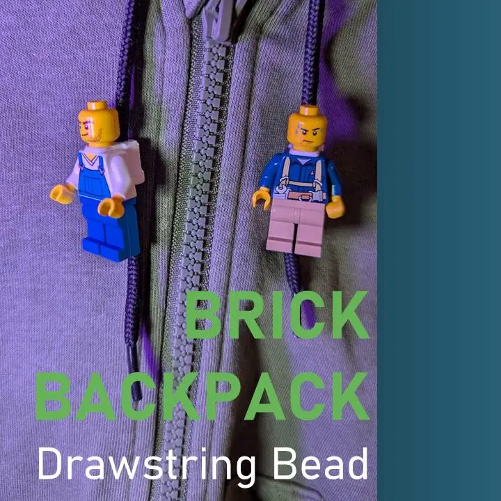 Brick Backpack - Drawstring bead
