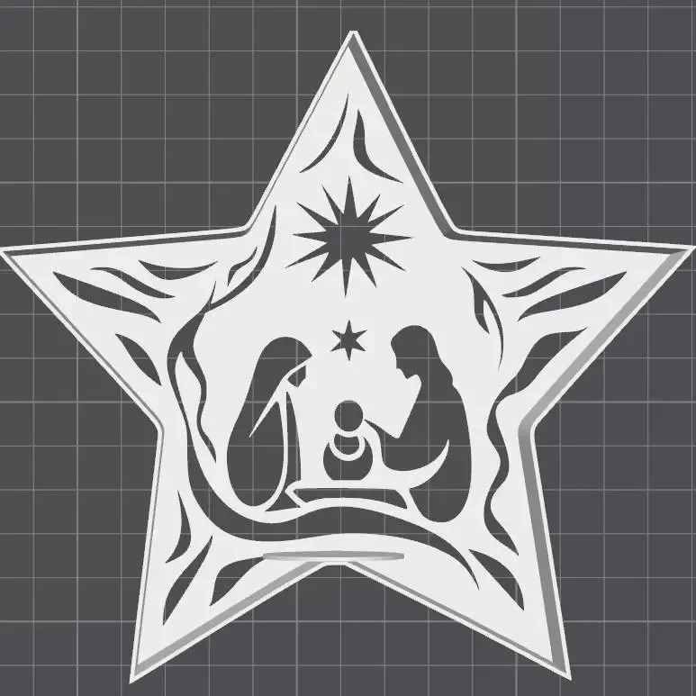 Pesebre en estrella tipo farol