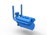 Engine V12 for pulling tractor Version 3 Scale 1:25-7