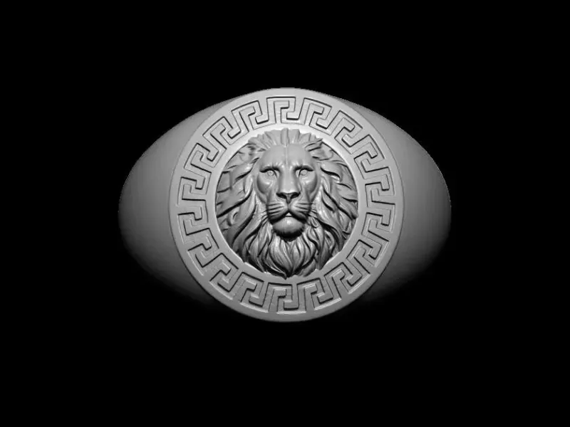 lion face ring