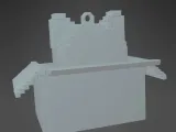 Pixel Cat in Box Keychain-3