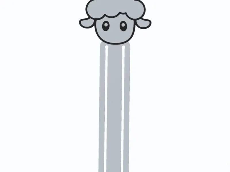Sheep Head - Farm Animals - Bookmark v1
