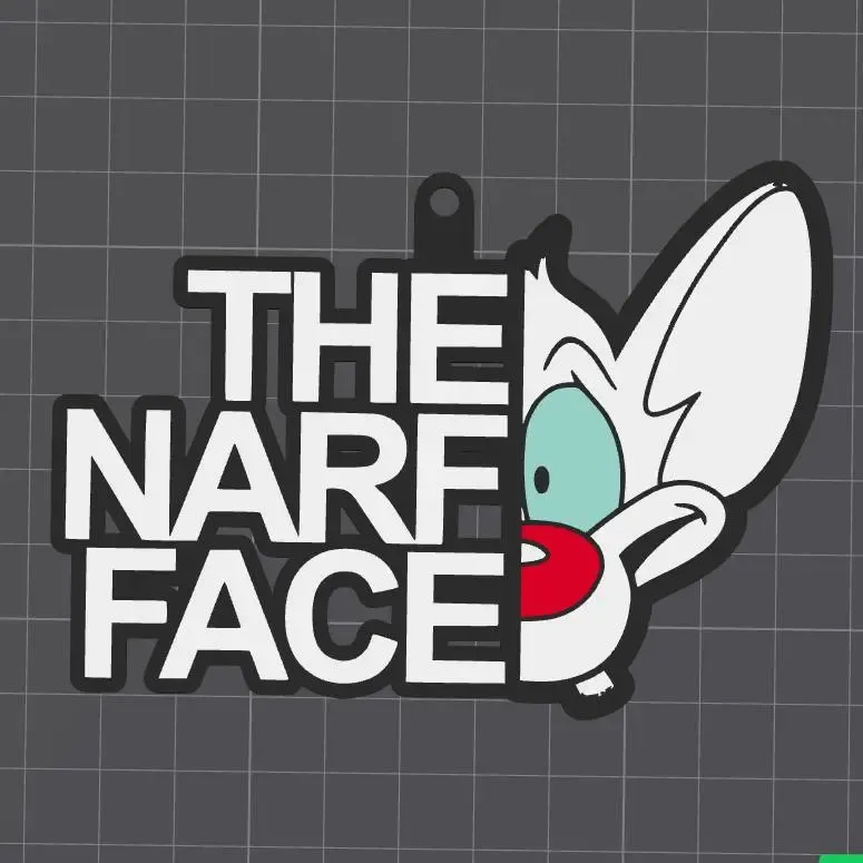 Single The Narf Face keychain from Pinky & the Brain Cartoon