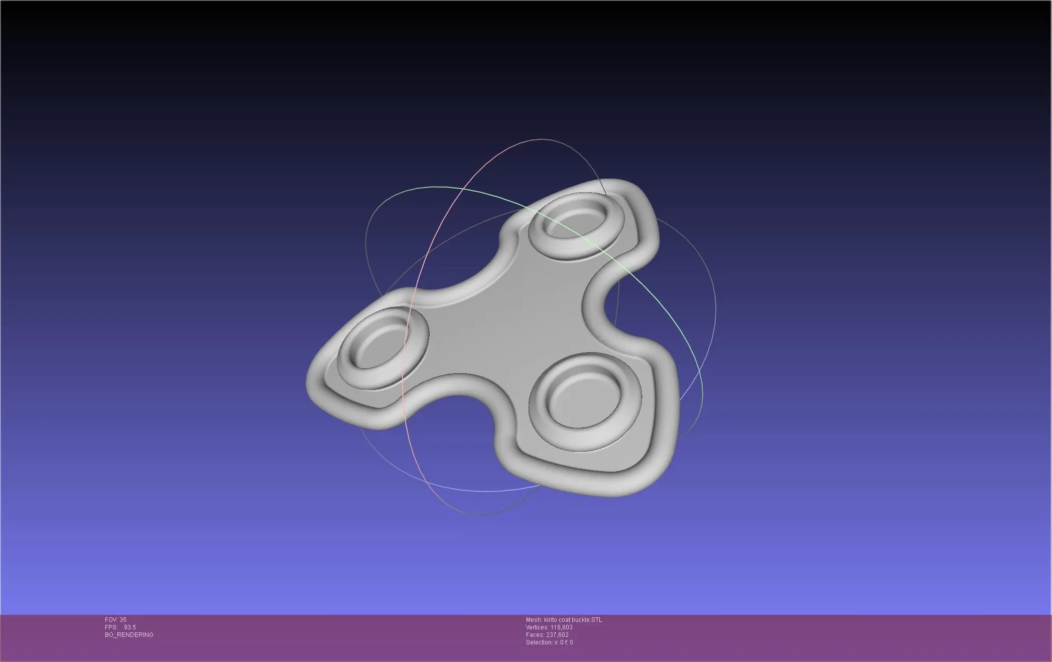 Sword Art Online Kirito Coat Buckle Printable Model