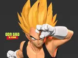 Vegeta took a defensive stance-4