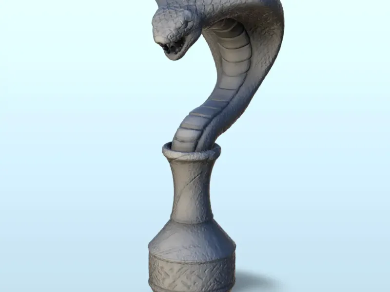 Cobra con barattolo (+ versione pre-supportata) (3) - miniature wa