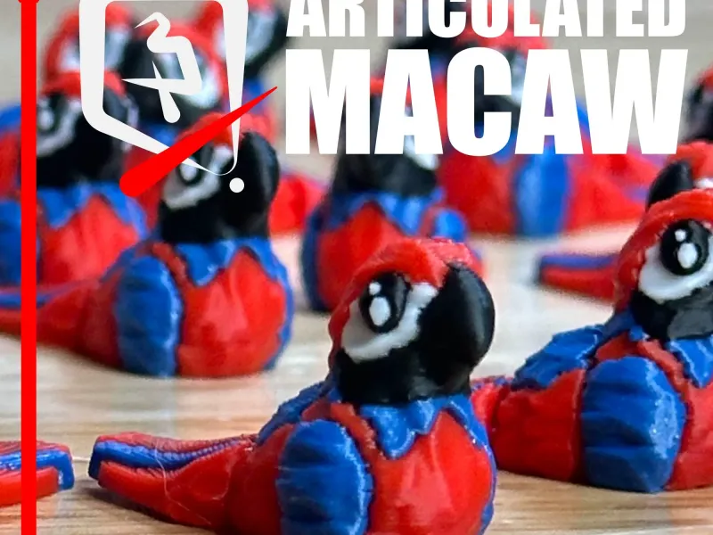 Articulated Macaw Parrot - The Tropical Aviator