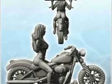 Beyzbol sopalı seksi kadın motorcu (6) - minyatür manzara-2