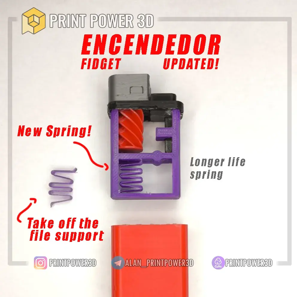 Fidget lighter helix / spiral toy