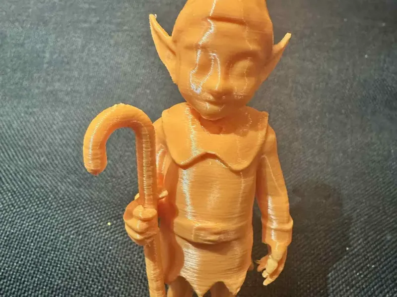 Classic Realistic Christmas Elf with Candy Cane Figurine